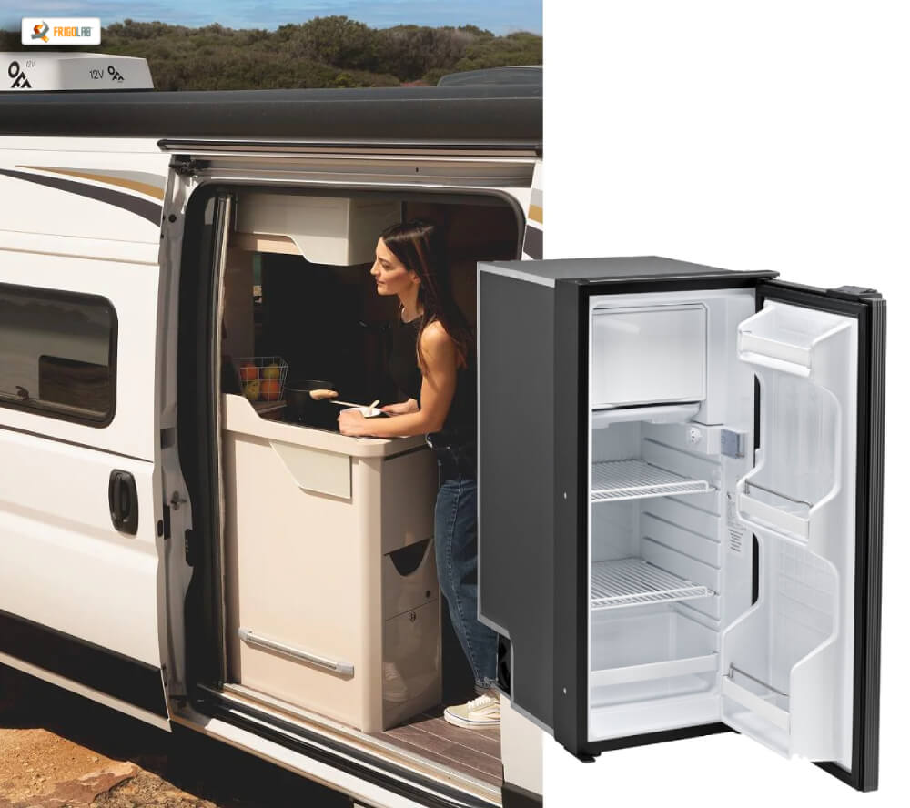 Réfrigérateur 12V pour VR, van, auto ou bateau disponible à